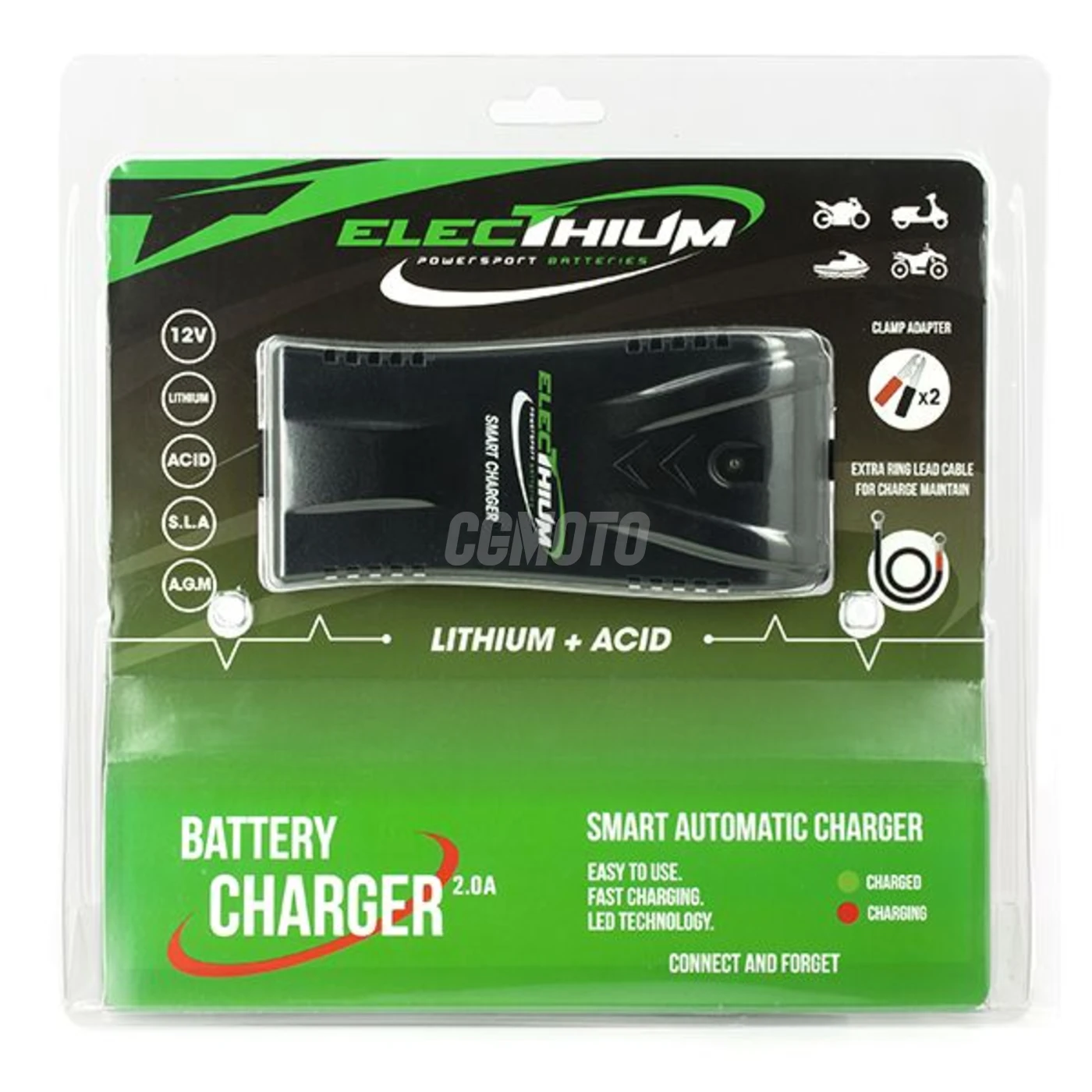 Electhium Chargeur Batterie Moto et Scooter Electhium Chargeur Batterie Moto et Scooter